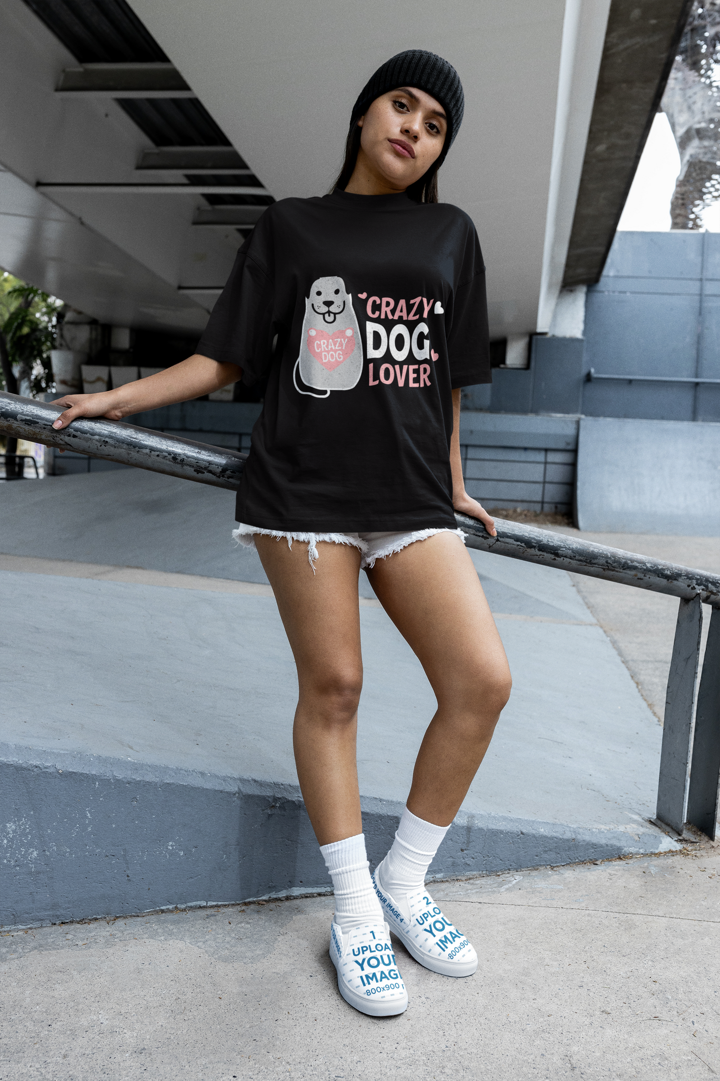 JC's 100% Cotton Crazy Dog Lover oversized T-shirt for Him and Her