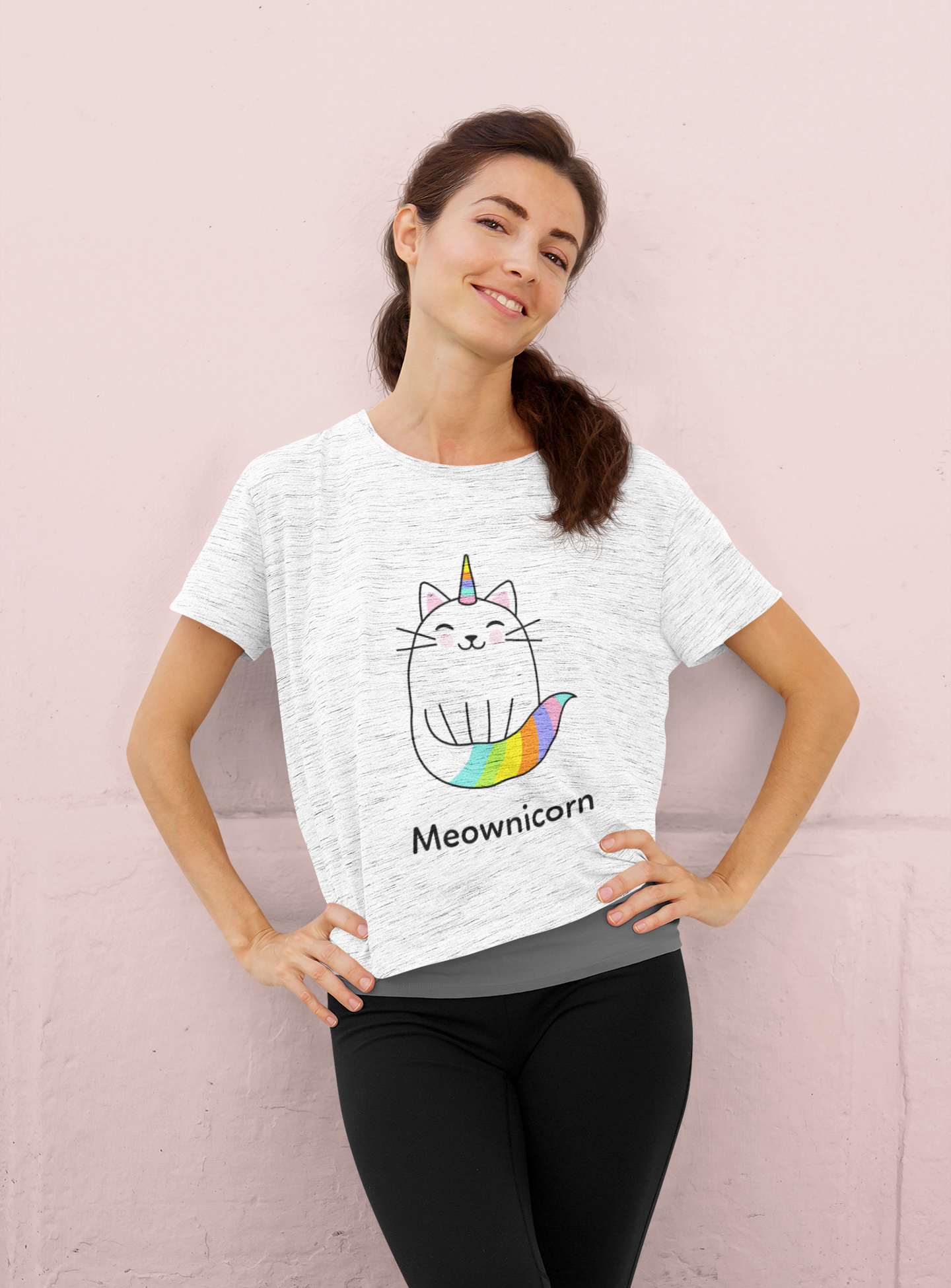 JC's 100% Premium Cotton Cat Unicorn T-Shirt for Her