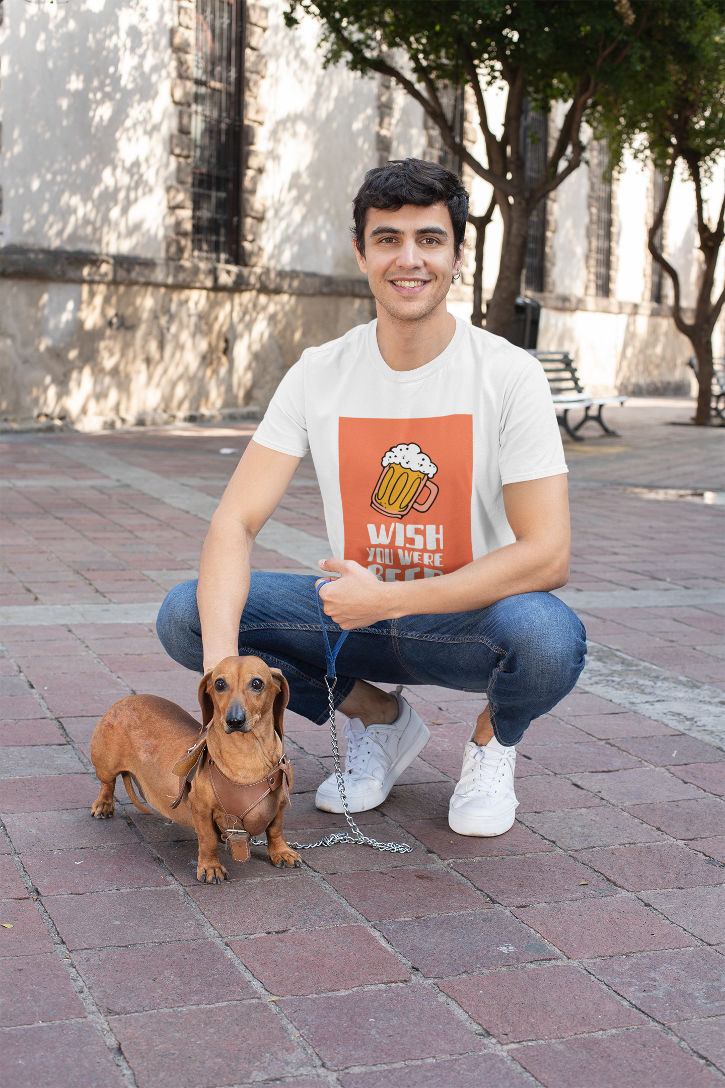 JC's 100% Premium Cotton "Wish you were Beer" T-Shirt for Him and Her